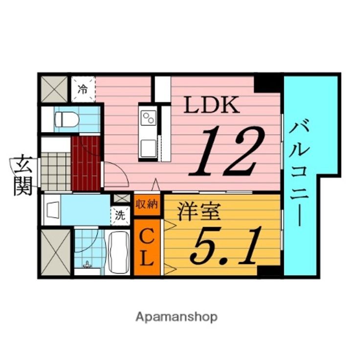 大阪府大阪市城東区関目1丁目の賃貸マンションの間取り