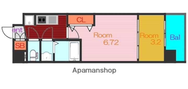 大阪府東大阪市横枕西の賃貸マンションの間取り