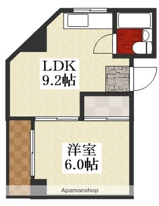 サンコーポ東中島301の間取り
