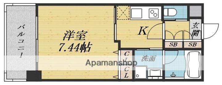 レジディア新大阪Ⅱ803の間取り