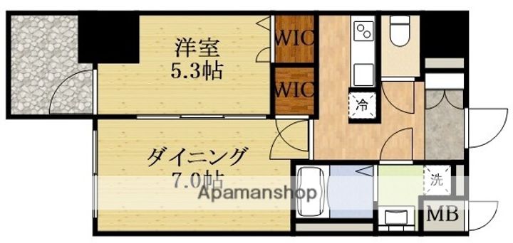 コンフォリア・リヴ新大阪WEST1305の間取り