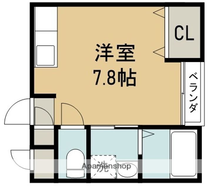 兵庫県川西市花屋敷1丁目の賃貸マンションの間取り