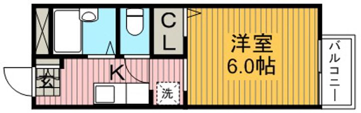 ル・クレールⅠ108号室の間取り