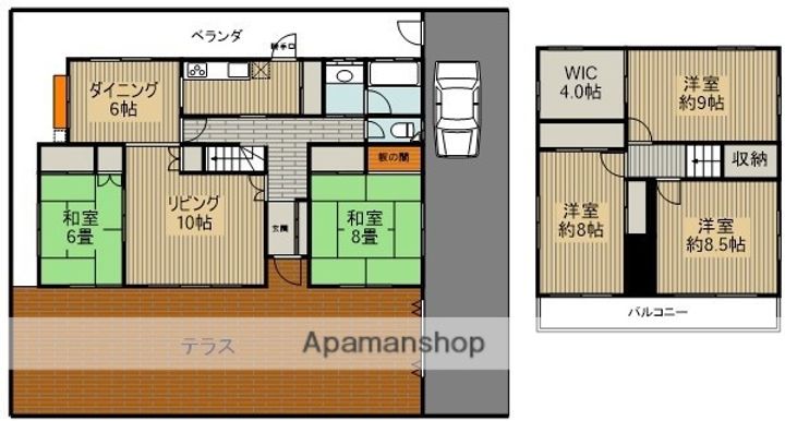 大阪府箕面市桜5丁目(一戸建)の賃貸物件の間取り