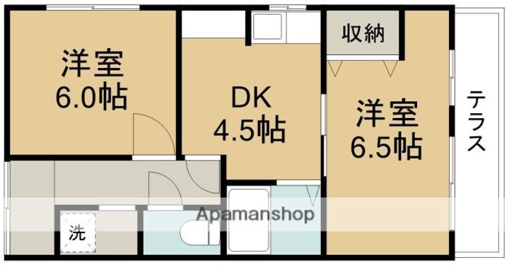 兵庫県川西市加茂2丁目の賃貸アパートの間取り