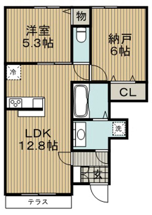 ハピネス桜102の間取り
