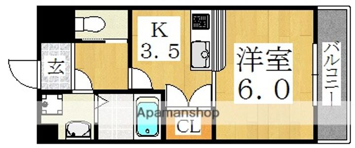 サンライフ北田辺の間取り