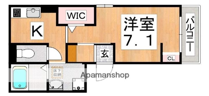 大阪府大阪市東住吉区田辺1丁目の賃貸アパートの間取り