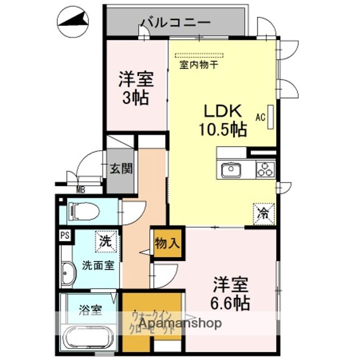 サニーテラス 喜連の間取り