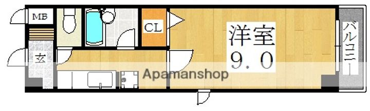 大阪府大阪市東住吉区桑津1丁目の賃貸マンションの間取り
