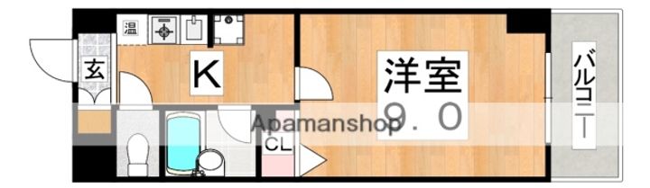 大阪府大阪市東住吉区桑津1丁目の賃貸マンションの間取り