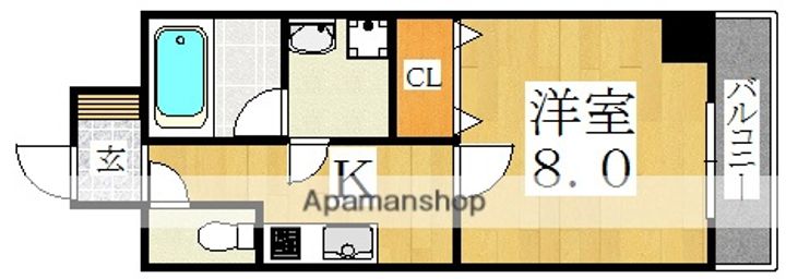エルシア北田辺の間取り