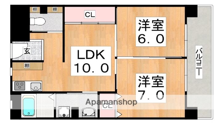 東部コーポの間取り