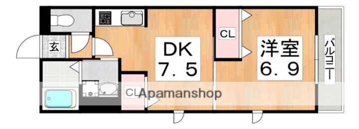 クライス桑津の間取り