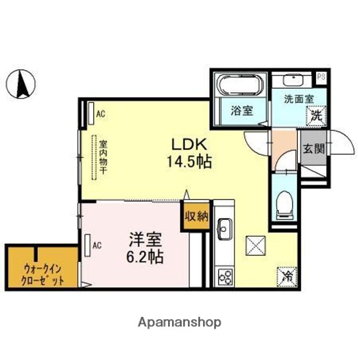 大阪府大阪市住吉区南住吉1丁目の賃貸アパートの間取り
