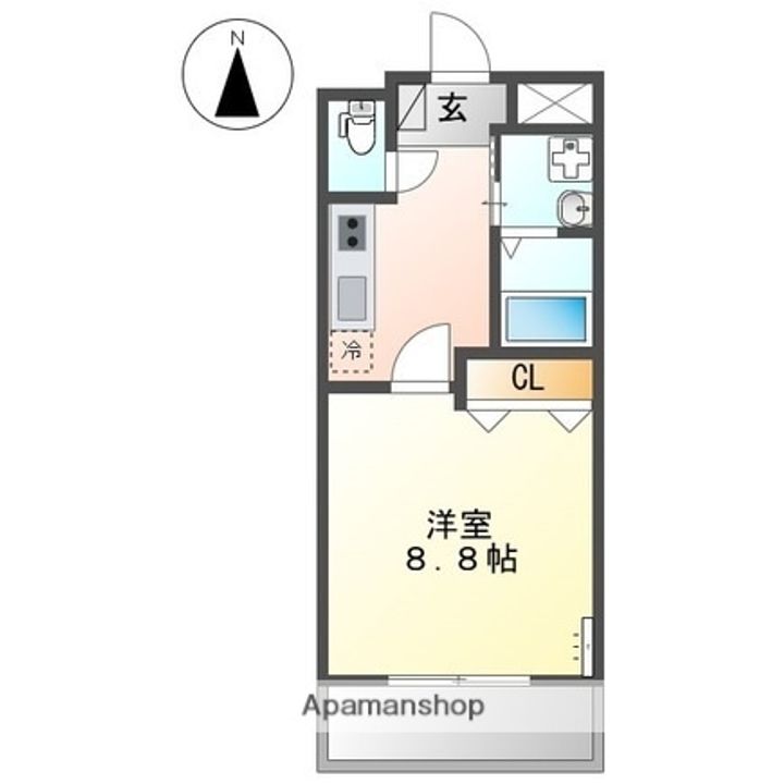 大阪府大阪市生野区中川西1丁目の賃貸マンションの間取り