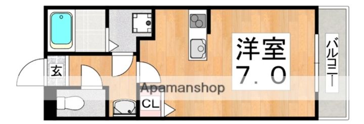 大阪府大阪市平野区加美北9丁目の賃貸マンションの間取り