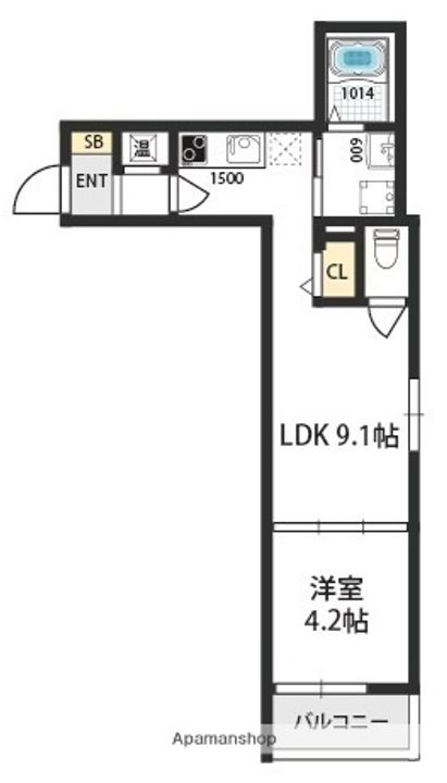 大阪府大阪市平野区長吉出戸6丁目の賃貸アパートの間取り