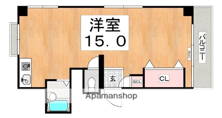 大阪府大阪市東住吉区杭全8丁目の賃貸マンションの間取り
