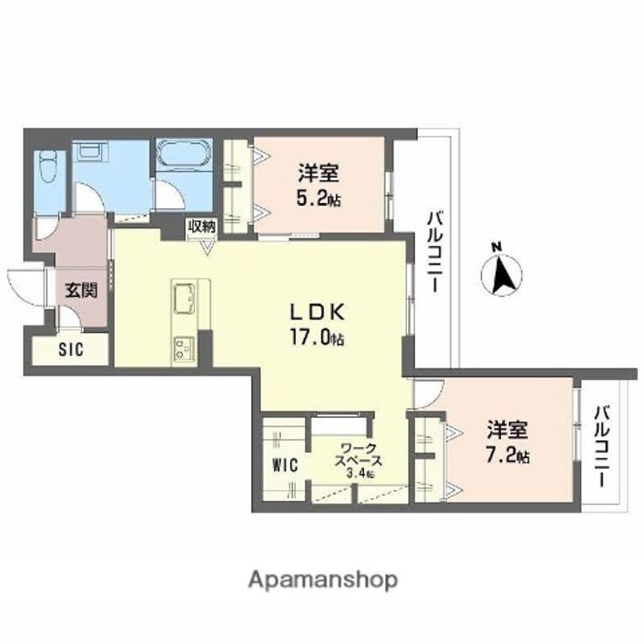アリビオ 田辺の間取り