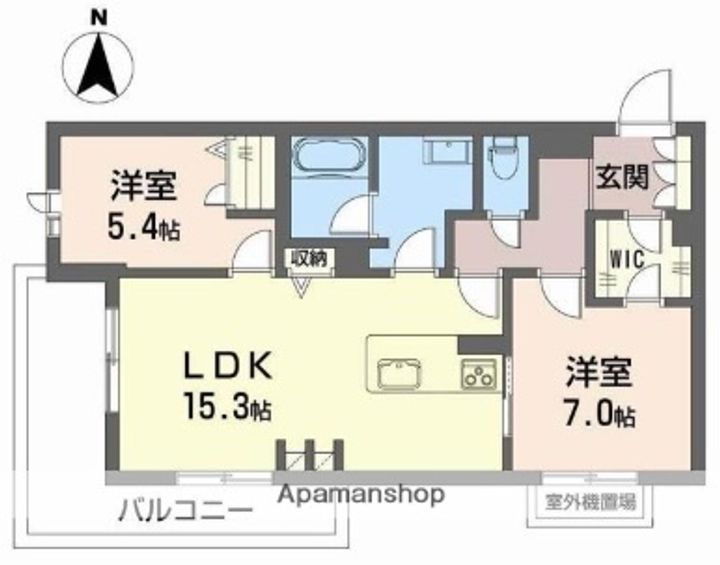 シャーメゾングリナージュの間取り