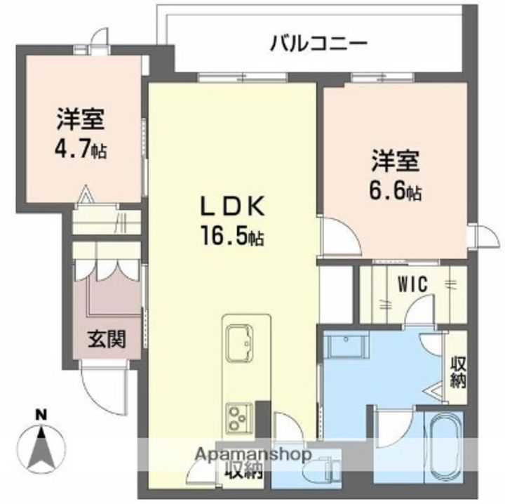 シャーメゾングリナージュの間取り