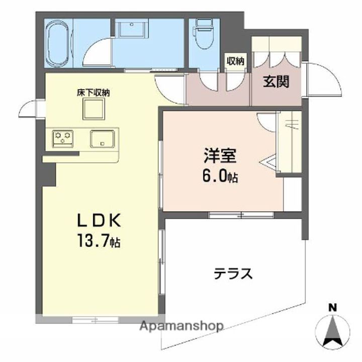 シャーメゾン ロッシュ ル ポン Ⅱの間取り
