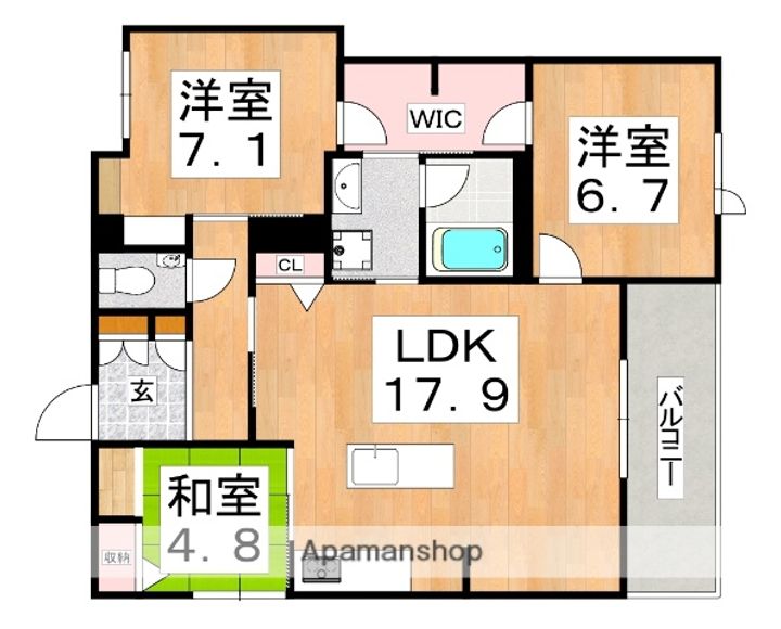 シャーメゾン北田辺の間取り