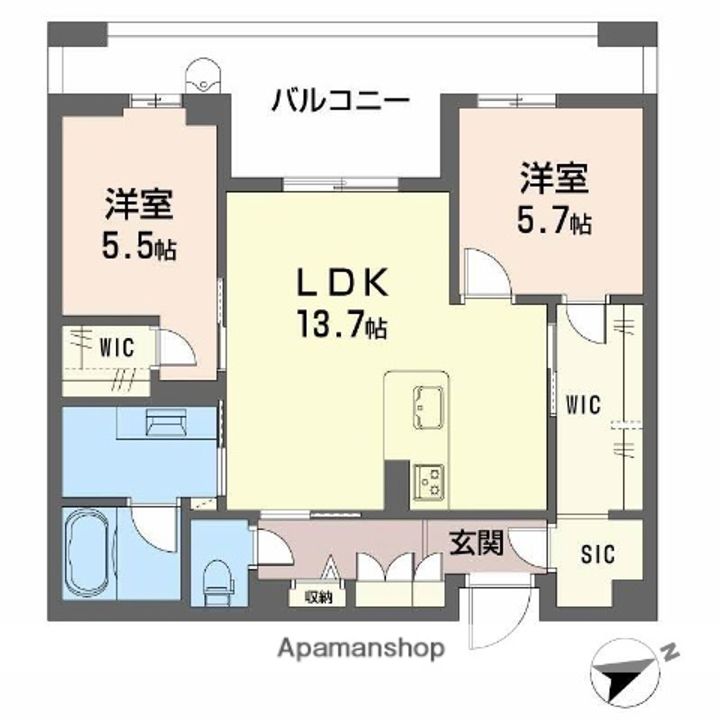 アルテーヌ浜寺元町の間取り