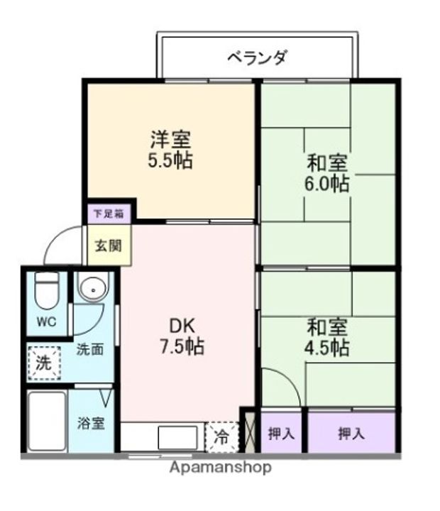グリーンスクウェア101の間取り