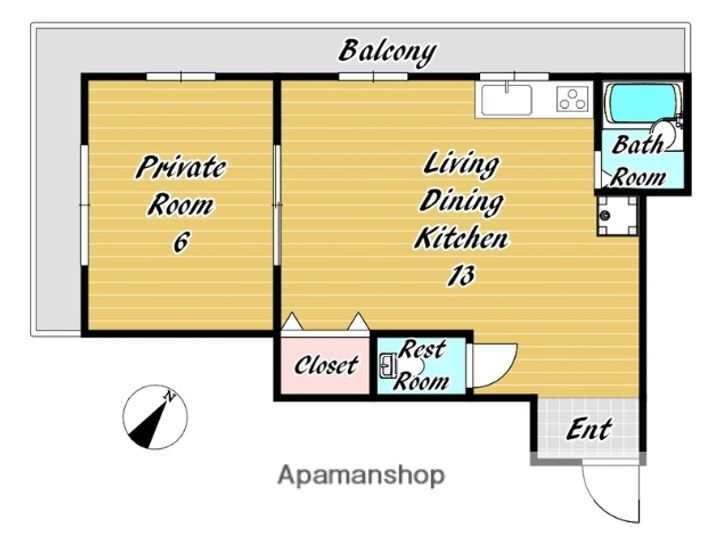大阪府堺市堺区緑ヶ丘中町2丁の賃貸マンションの間取り