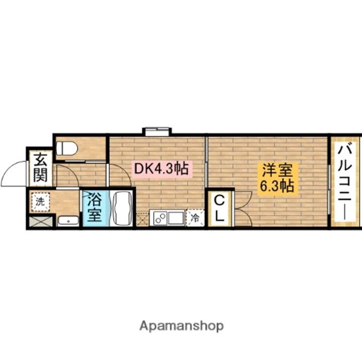 エスポワール長曽根301の間取り