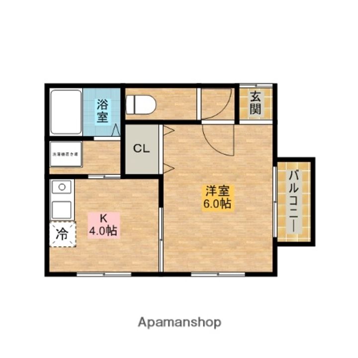 大阪府堺市北区中百舌鳥町3丁の賃貸アパートの間取り