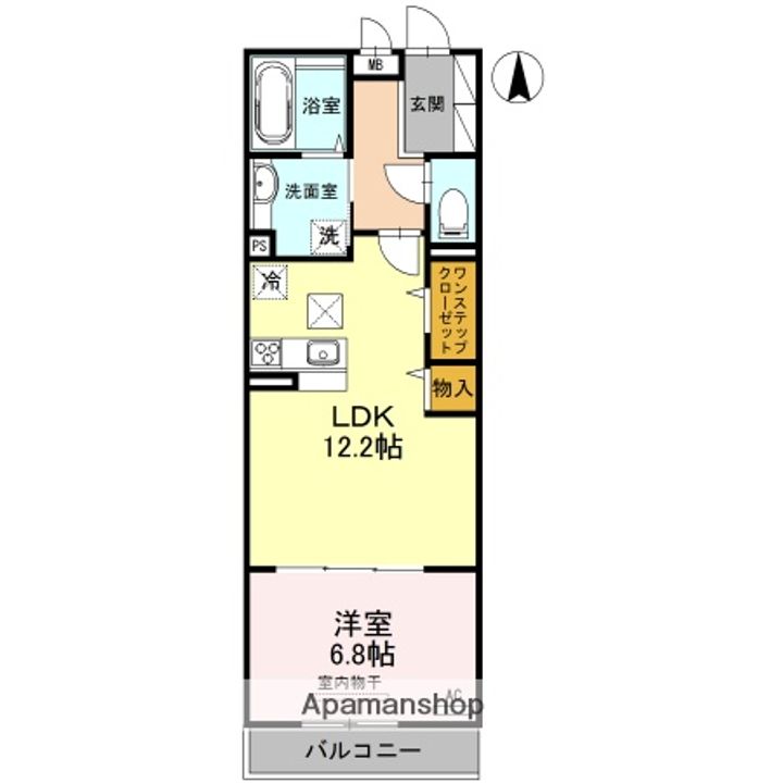 カーサ 堺 南花田 D−ROOM102の間取り