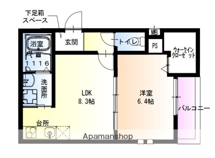 フジパレス堺北花田Ⅴ番館305の間取り