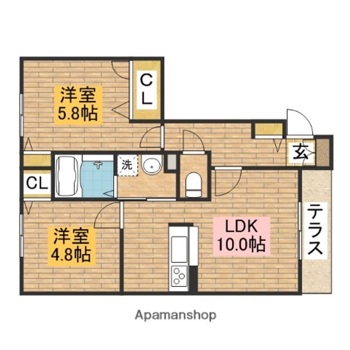 アンジュ103の間取り