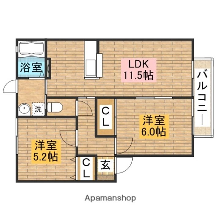 大阪府堺市北区船堂町1丁の賃貸アパートの間取り
