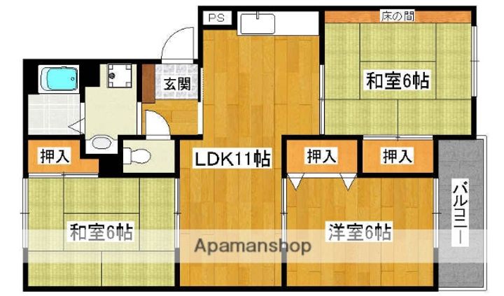 大歳ハイツの間取り