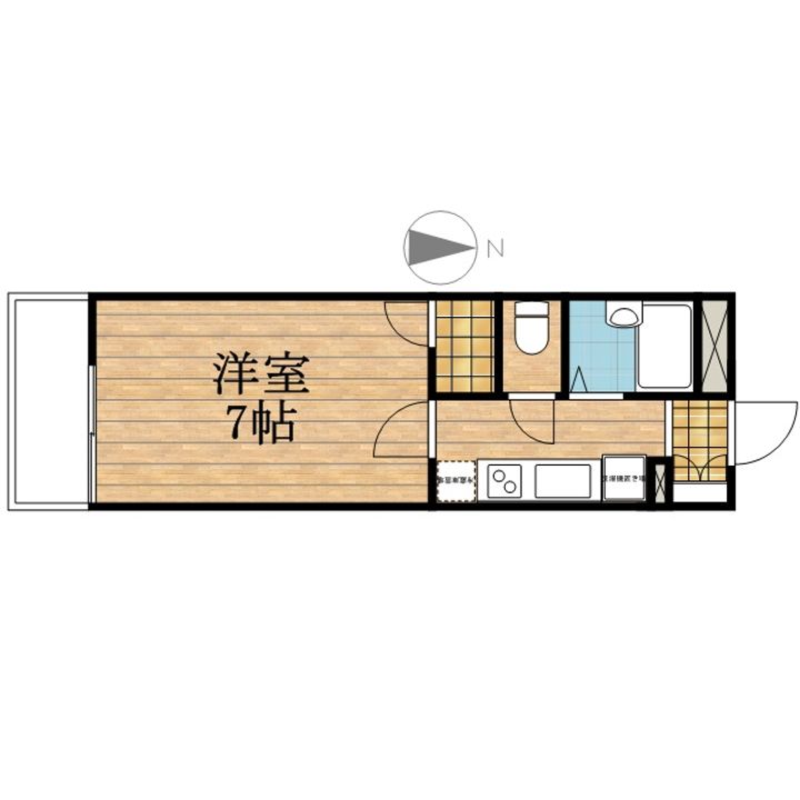 レオパレスメゾン ド 玉川Ⅱ301の間取り