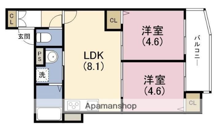 ピレーネ福町の間取り