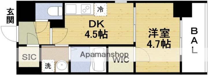ワールドアイ大阪West Gateの間取り