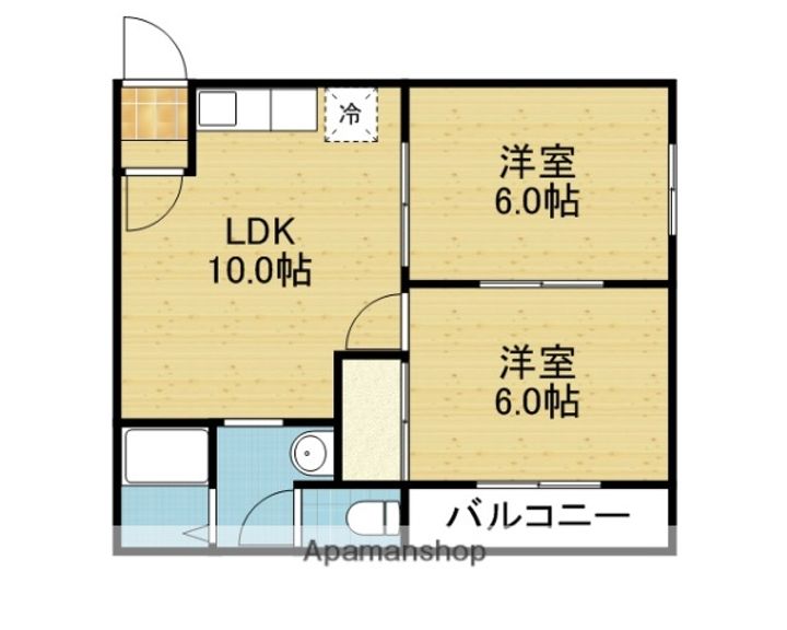 大阪府大阪市生野区田島3丁目の賃貸マンション102の間取り