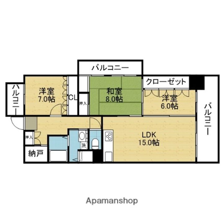 ローズハイツ真田山公園1001の間取り