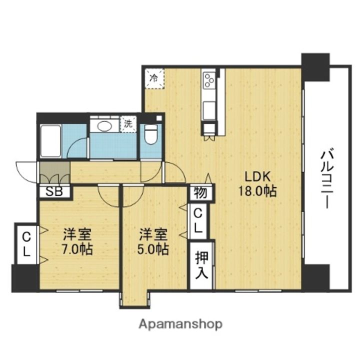ファミール四天王寺夕陽ヶ丘1001の間取り