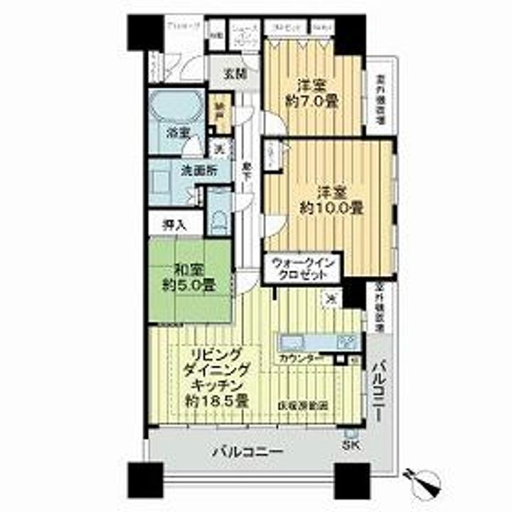 シーサイドレジデンスコスモスクエア駅前の間取り