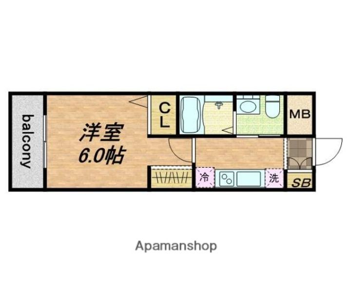 エステムプラザ大阪城パークフロントの間取り