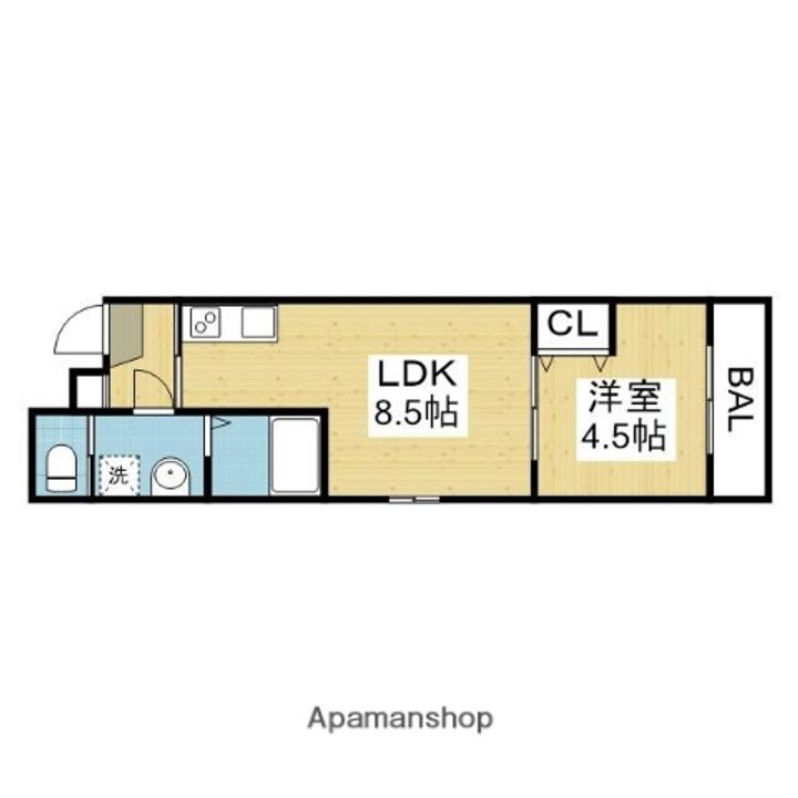 アッシュメゾン加美正覚寺Ⅶの間取り
