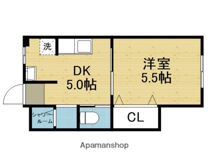 五條ハイツ202の間取り