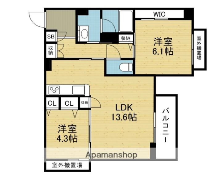 セレンディピティアトレ203の間取り