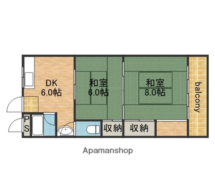 三伸マンション402の間取り